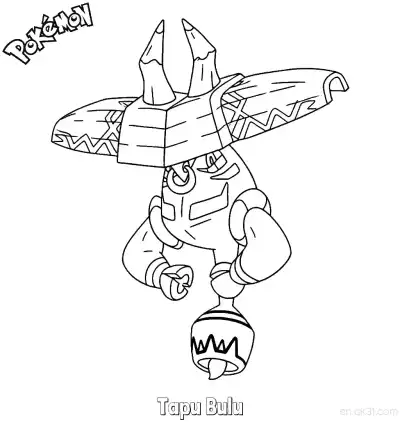 Free printable Tapu Bulu Coloring Page - Free Printable Pokemon Coloring Sheets coloring page